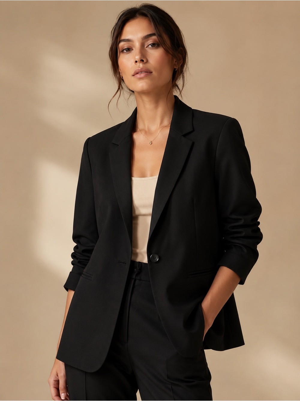 Michael Kors Black Single-Button Blazer